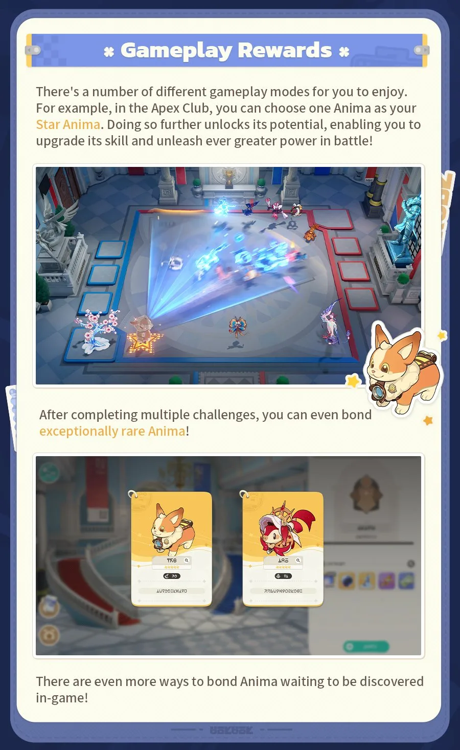 The Apex Club’s Star Anima gameplay screen, where a designated Anima’s skill can be upgraded through repeat challenge clears